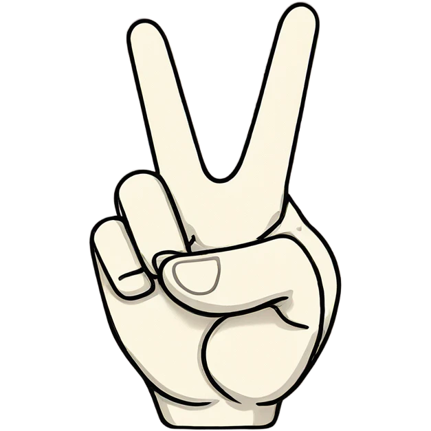 Peace sign emoji