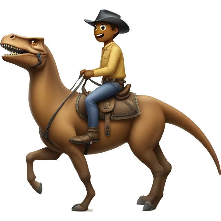 Dinosaur riding a horse  emoji