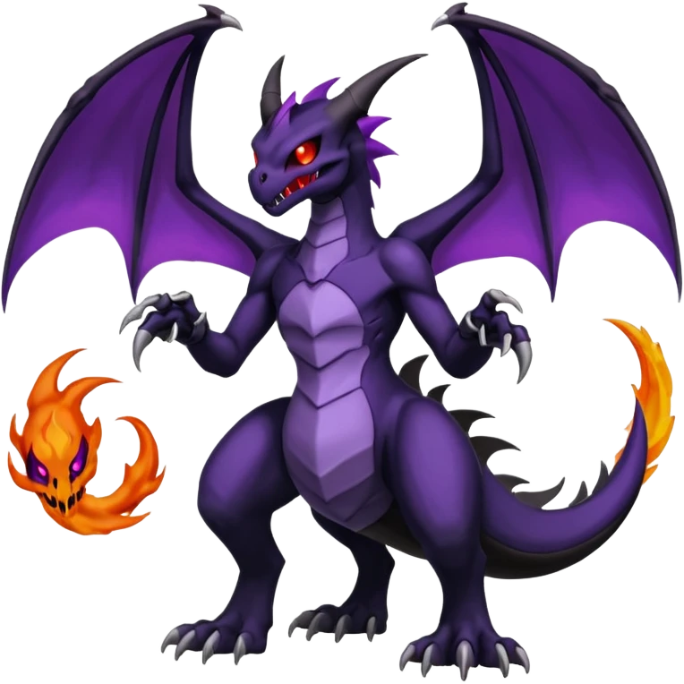 Evil Duskull-Lunala-Charizard-Darkrai-Fakémon-hybrid-creature (full body)  emoji