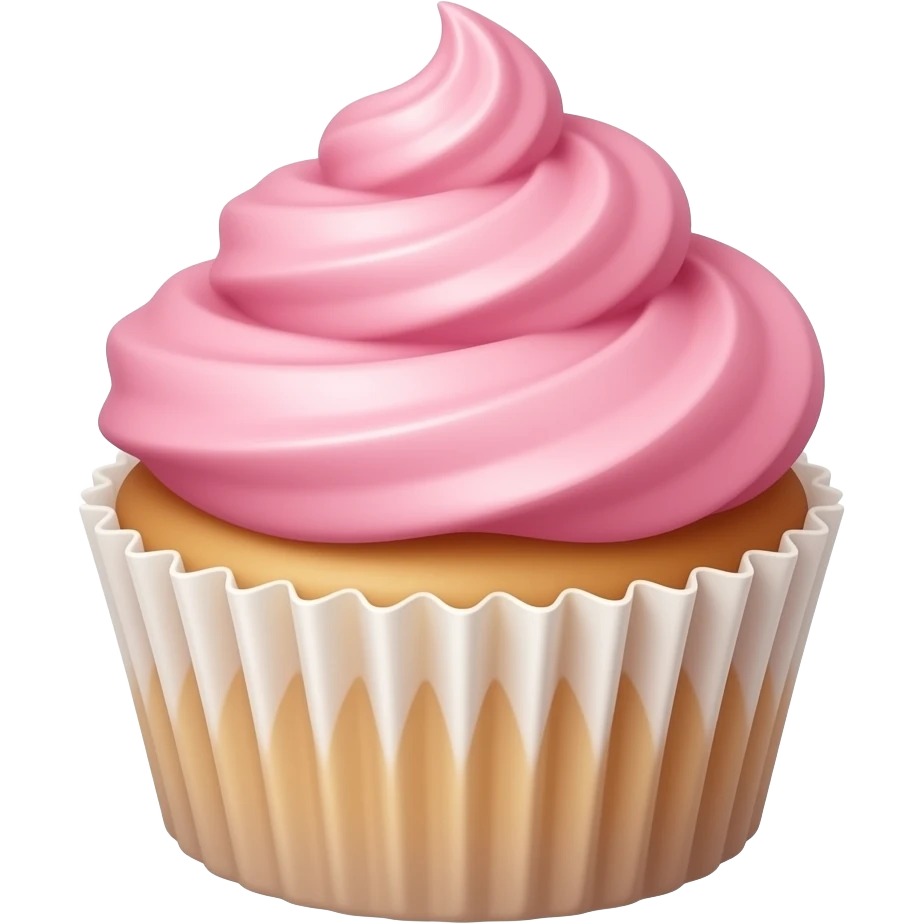 Cupcake with pink icing emoji