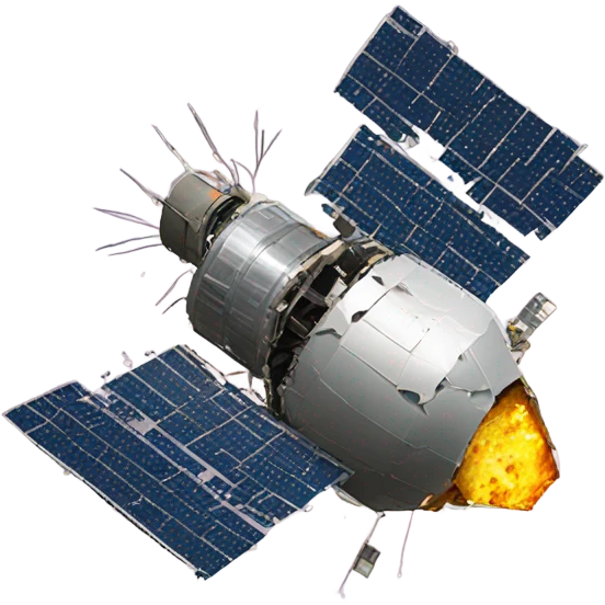 broken satellite emoji