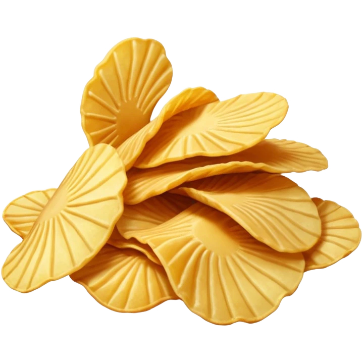 Create a Potato chips emoji in IOS style with transparent background that is 1024 x 1024 emoji