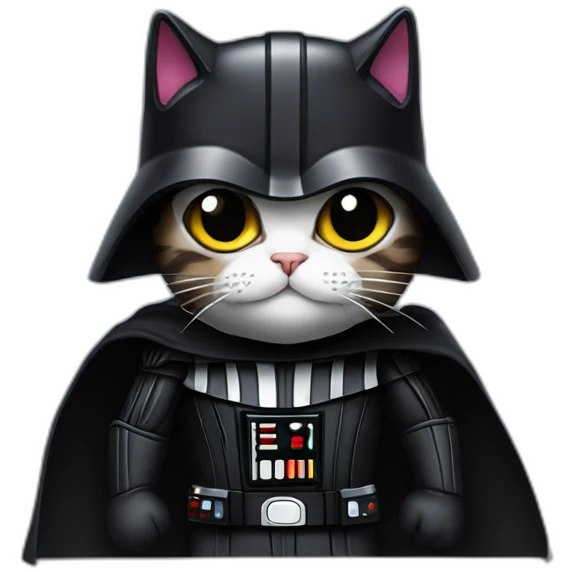 cat in a darth vader costume emoji