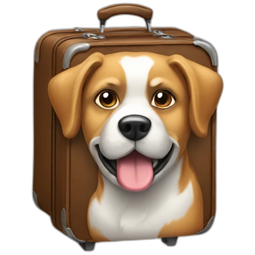 Valise en forme de chien emoji