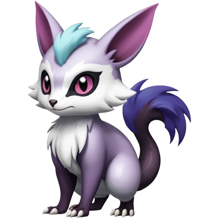 Shiny Dark Furret-Absol-Noibat-Noivern-Hybrid (Full body) emoji