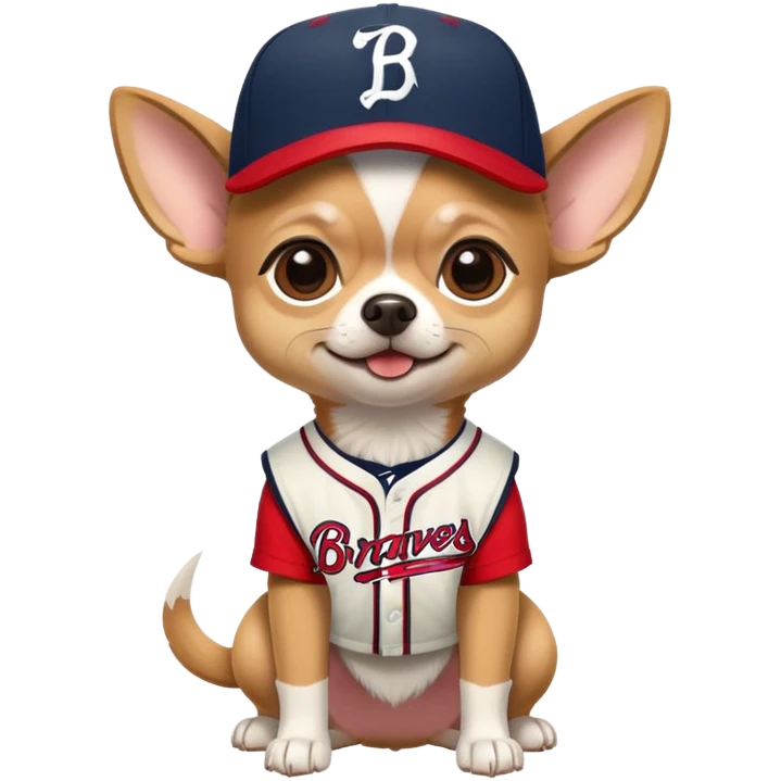 chihuahua in braves outfit emoji