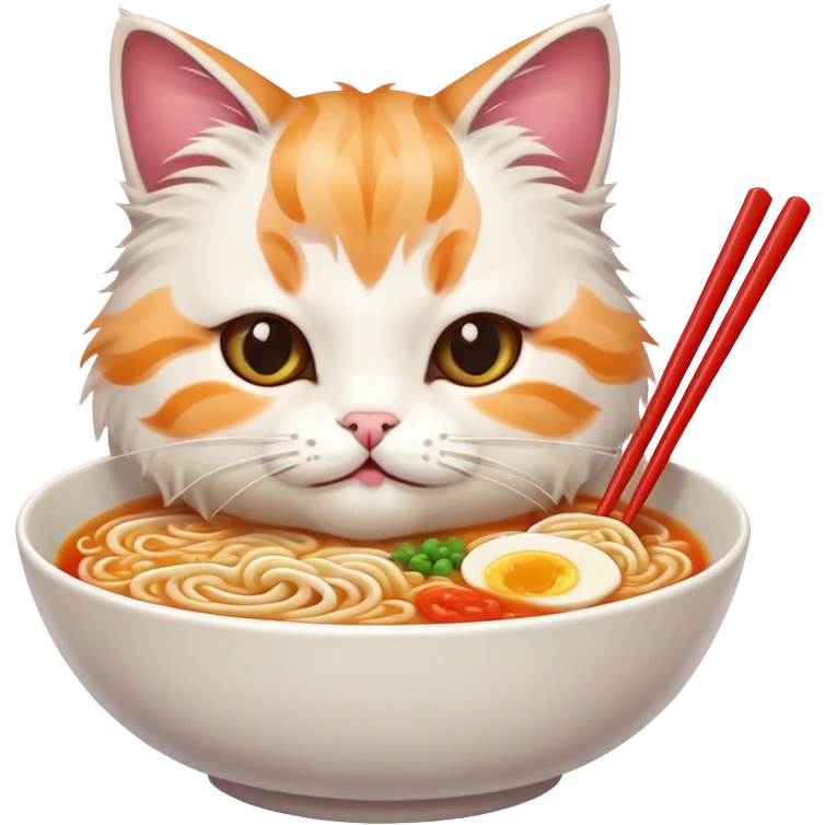 Cat ramen emoji
