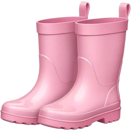 Tiny light pink rain boots emoji