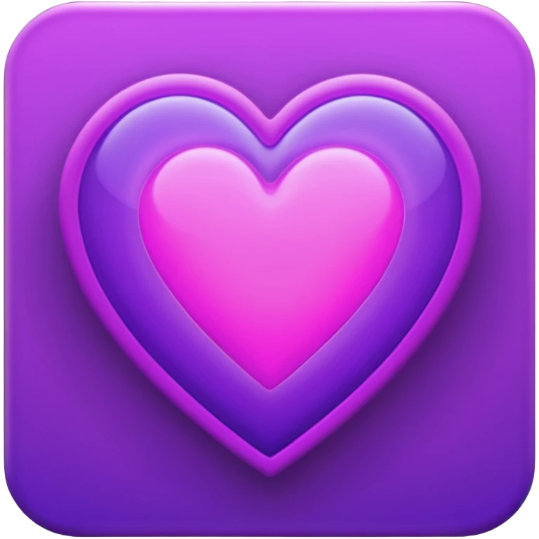 purple heart with a neon glow emoji