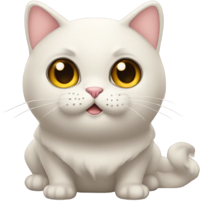 Chat cute avec couver emoji