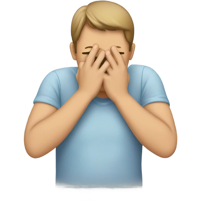 covering face in embarassment emoji
