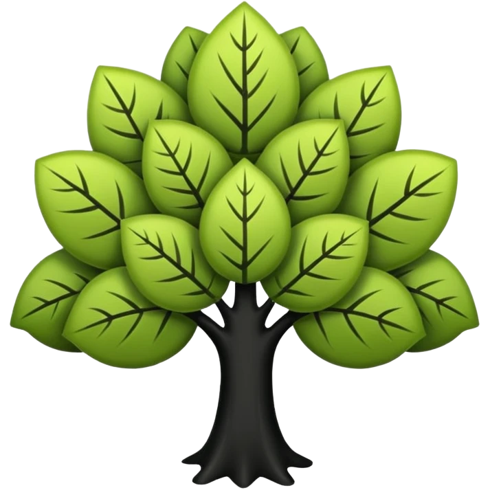 Un trébol de cinco hojas negro  emoji