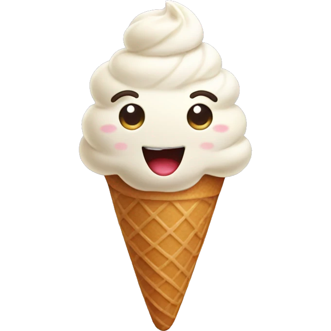 ice cream happy face emoji