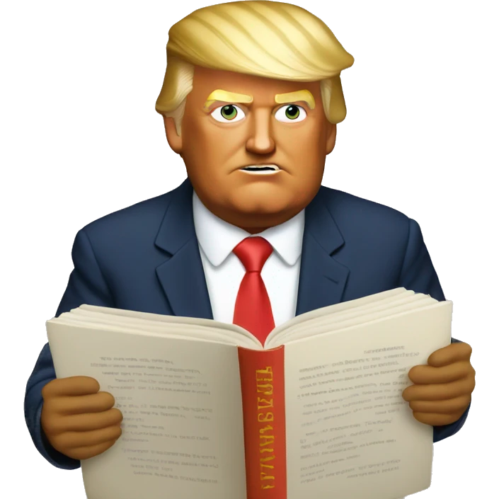 Donald trump read book emoji