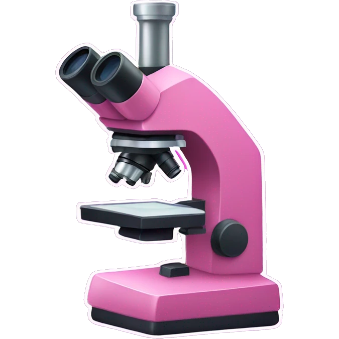 Pink microscope emoji