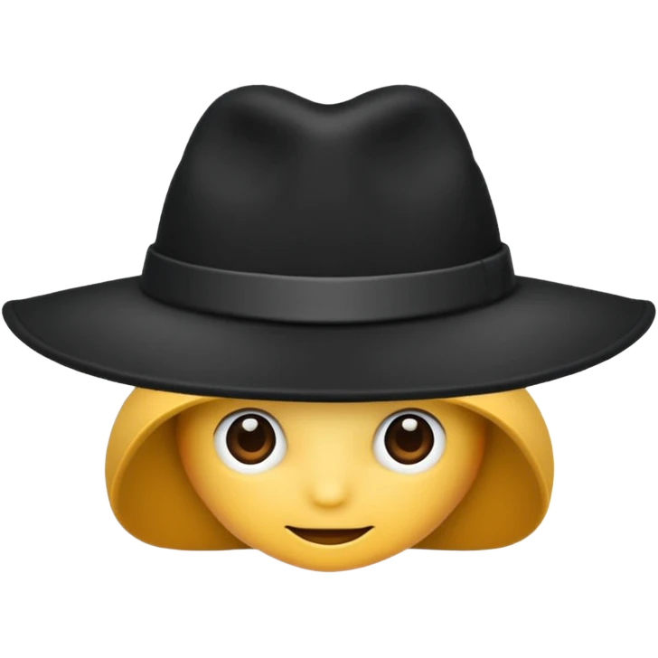 Siyah bir şapka emoji