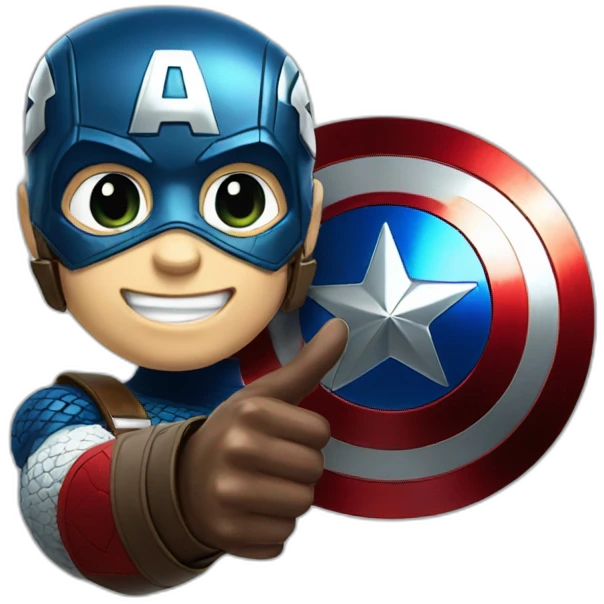 Captain america thumbs up emoji