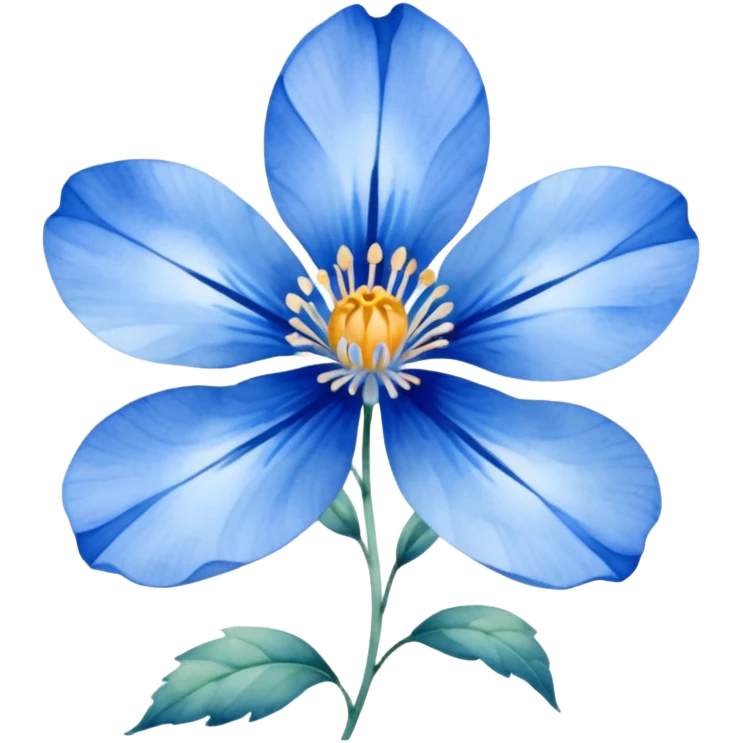 Blue flower emoji