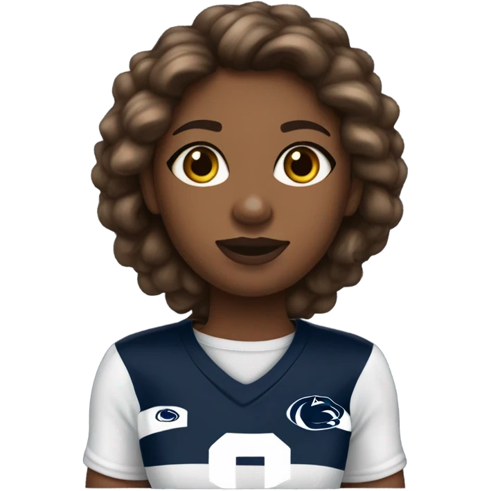 penn state jersey girl brown skin emoji