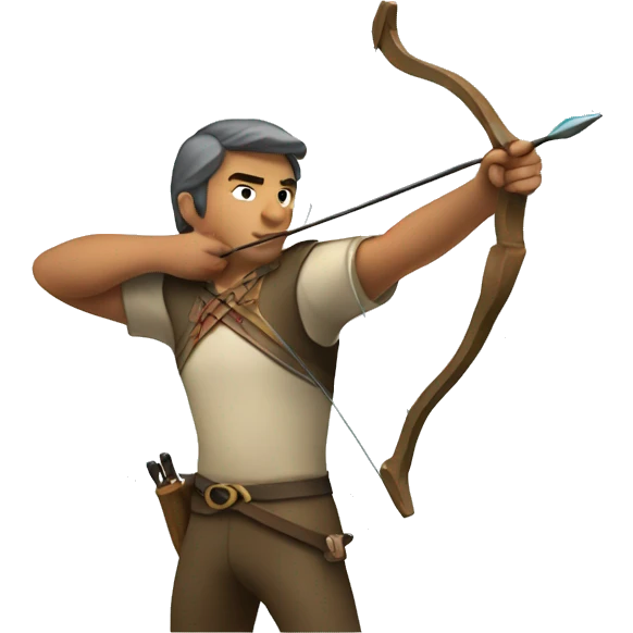 an archer aiming emoji