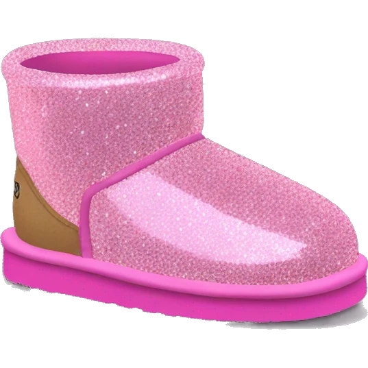 pink ugg glitter slippers emoji