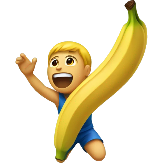 Throwing banana emoji