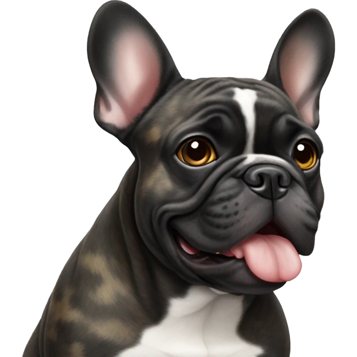 french bulldog, black brindle  emoji