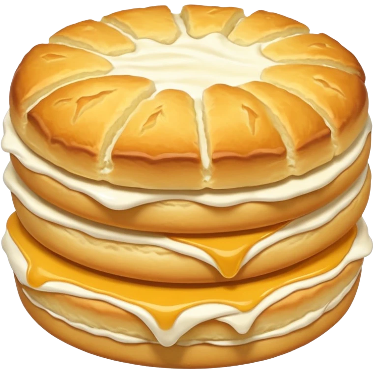 split buttermilk biscuit, fluffy inside emoji