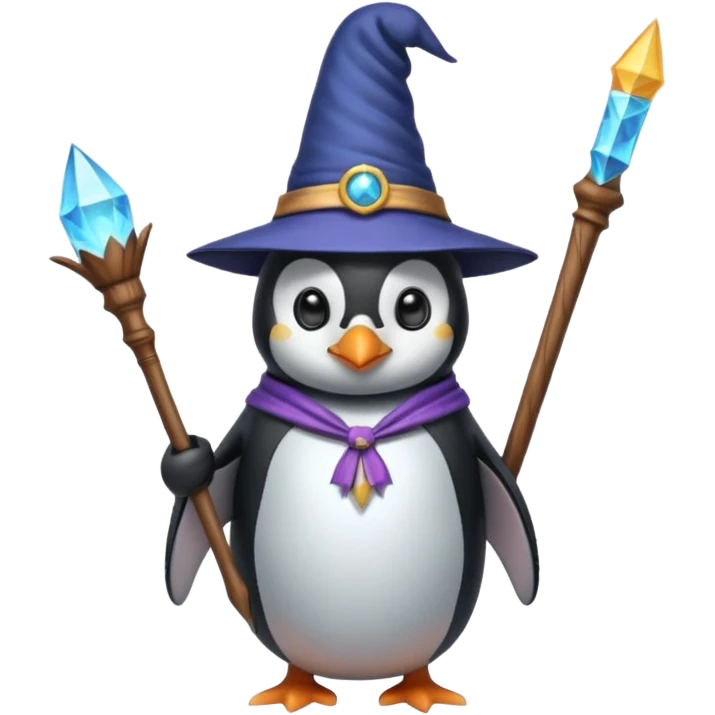 Penguin Wizard emoji