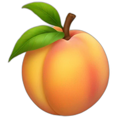 Peach that looks like emoji