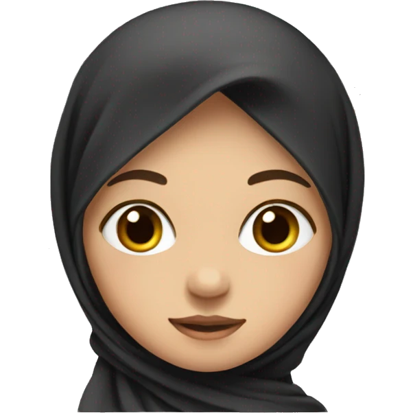 girl with black hair - headscarf emoji
