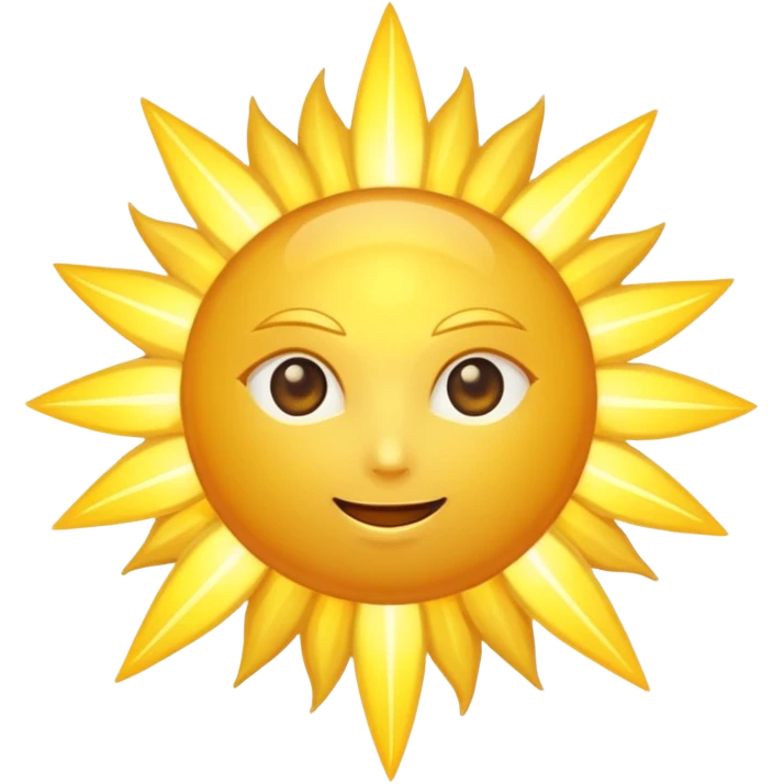 A large, bright sun, with an intense yellow center and golden rays all around, illuminated and vibrant.
Prompt: “A radiant golden sun, with long, bright rays all around, an intense yellow center, emoji