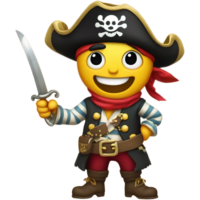 Happy pirate emoji