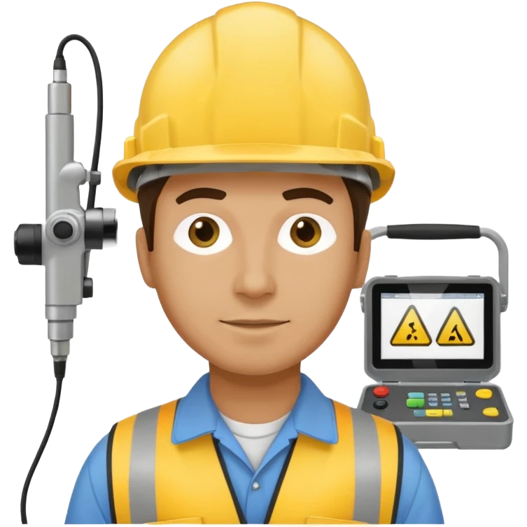 chef opérateur contrôle non destructif homme emoji