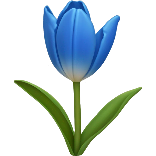 Blue tulip emoji