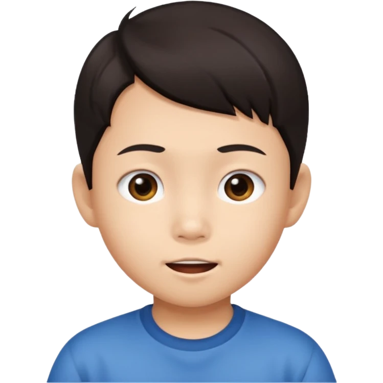 asian kid wow face emoji
