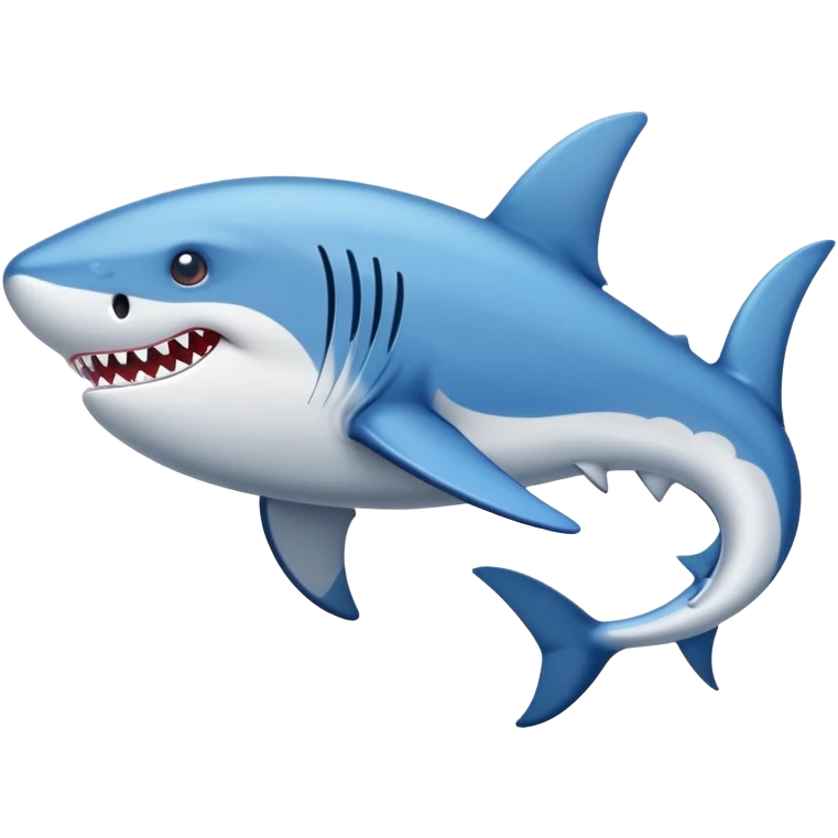 un tiburón con zapatillas azules emoji