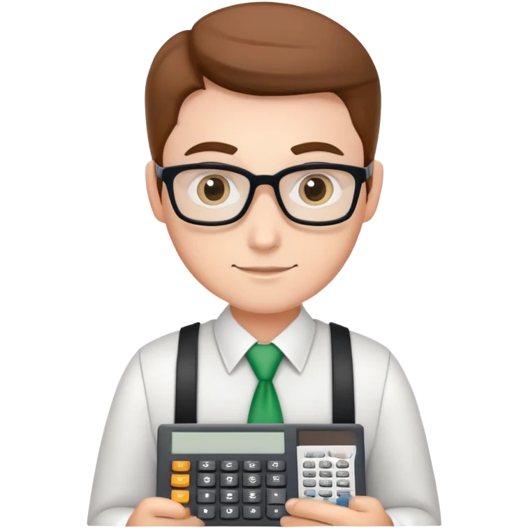 accountant with calculator and spreadsheet emoji