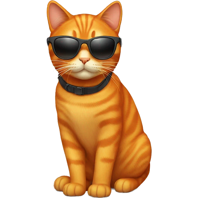 Orange cat with sunglasses emoji