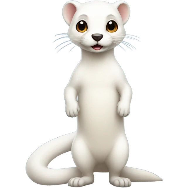 Full body white weasel  emoji