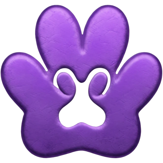 purple pawprint emoji