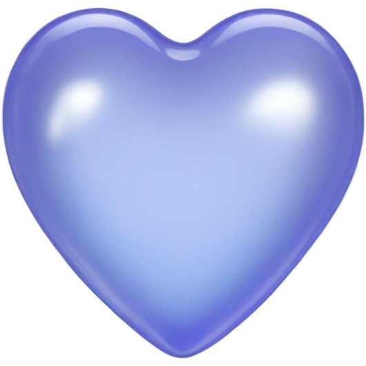 Soft periwinkle glass heart  emoji