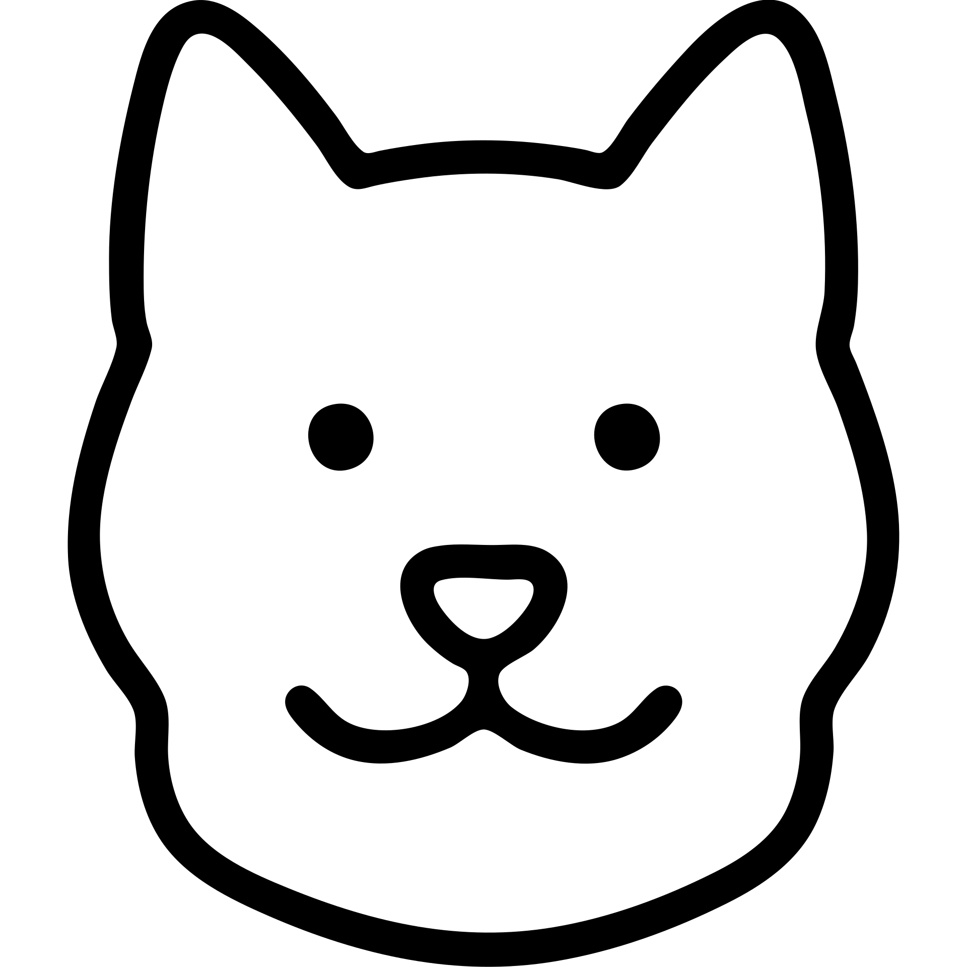 completely black akita dog head, bear-like features, pointy ears, minimalistic icon style emoji
