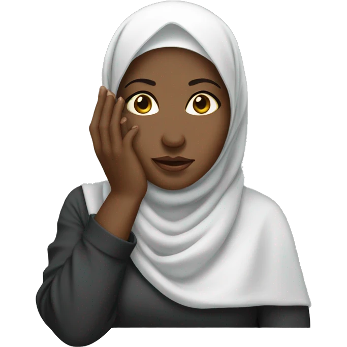 African muslimah face palm emoji