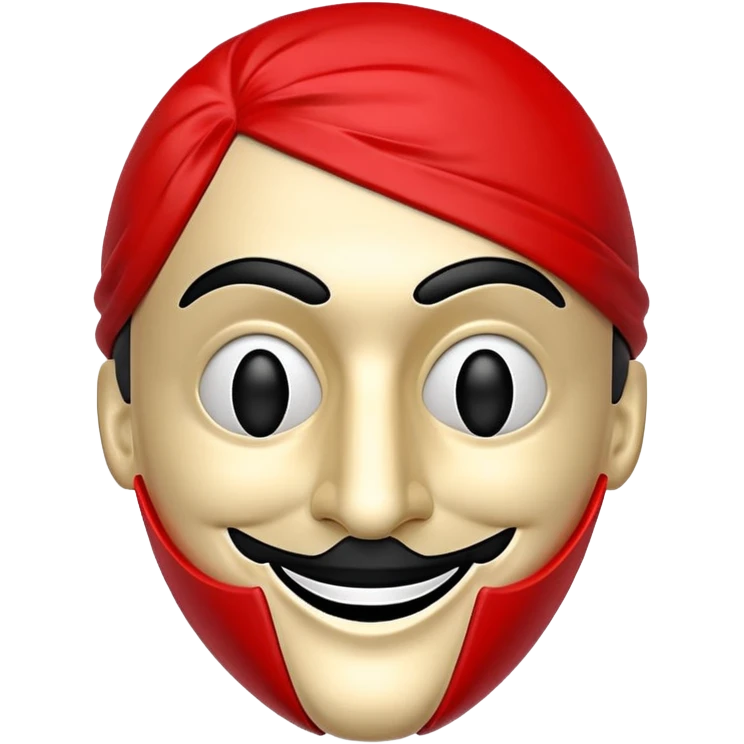 Money Heist mask emoji  emoji