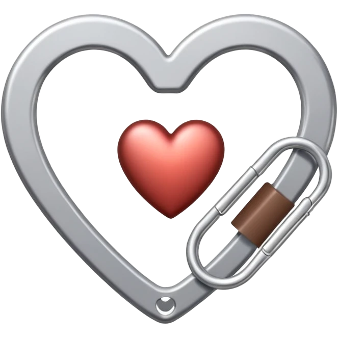 one milk paper clip and on top of the paper clip a brown heart emoji