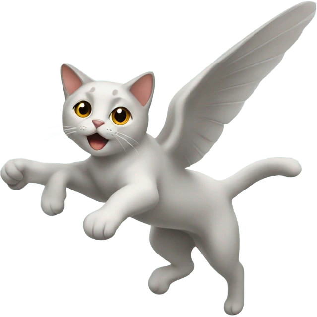 Flying cat emoji