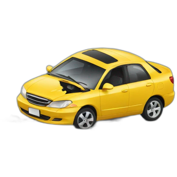 A car crash emoji