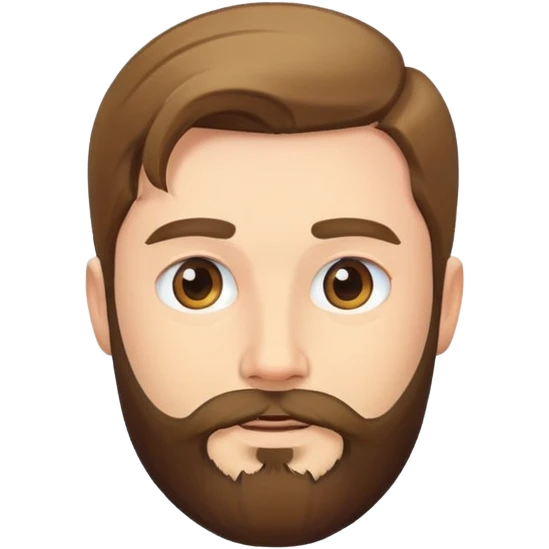 man with beard and straight hair emoji