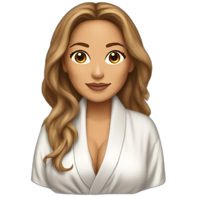 bosomed Latina Jennifer lopez in a bathrobe emoji